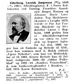 Han benyttede navnet Edelberg i perioden ca 1890 - 1896.
Udnævnt til Dannebrogsmand 15. november 1900.
      Vort slægtsnavn 